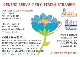 Nuovi orari per il Centro Servizi di Pietrasanta