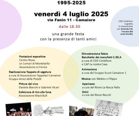 Il Centro Diurno Cimbilium di Camaiore compie 30 anni